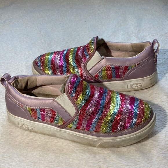 UGG rainbow sequined slip on sneakers size 5 - Picture 1 of 8
